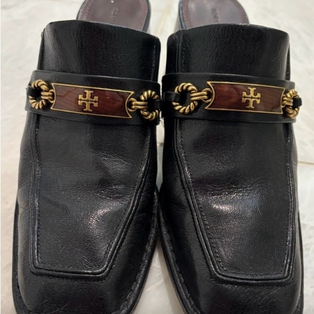 Tory Burch Women's Perrine Mule Pumps with Gold & Enamel Hardware
